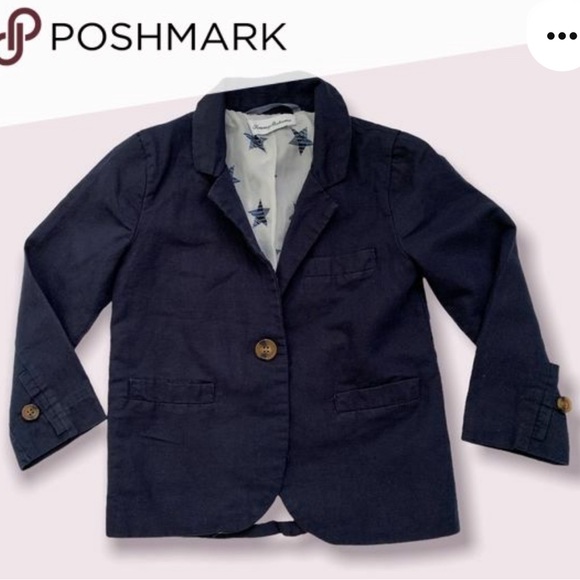 TOMMY BAHAMAS | 2T Linen & Cotton Navy Blazer - Picture 6 of 8